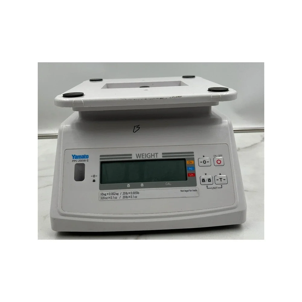 Yamato PPC-200W-II Digital Scale 20lb 10kg Capacity White Industrial Bench Scale